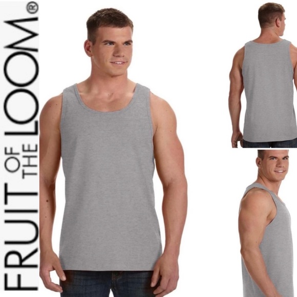 Fruit of the Loom Other - 🍇 Men’s Grey Tank